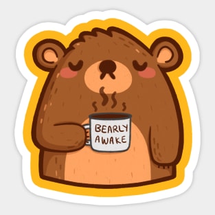 Bearly Awake Sticker